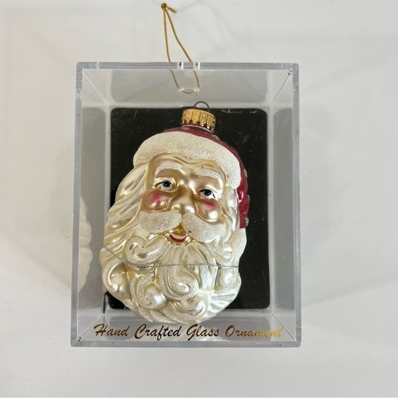 Vintage Glass Santa Claus Ornament - Picture 1 of 2